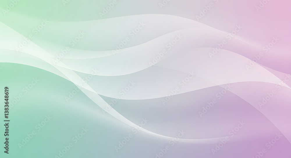 Poster abstract background with flowing waves in pastel colors gradient style