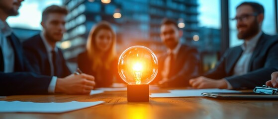 Innovative team brainstorming session modern office business meeting bright environment collaborative viewpoint