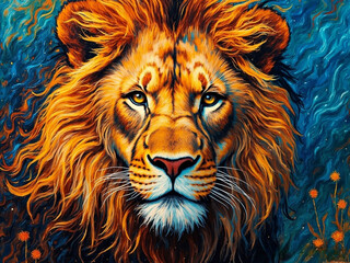 portrait of a lion
