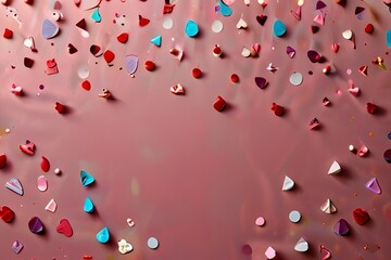 Festive celebration filled with sparkling ornaments and playful confetti in vibrant colors during the holiday season