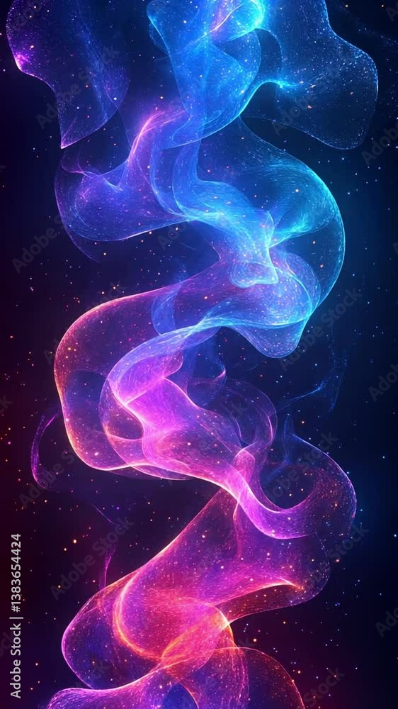 Aufkleber futuristic tech background with vibrant colors and fluid shapes in a high-resolution digital design