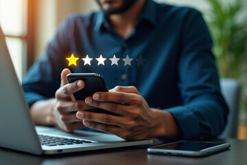 review rating 1 star. concept of low quality, and unhappy, feedback and opinions complaints from the client, bad review icon dissatisfied, experience negative of customers in a service.