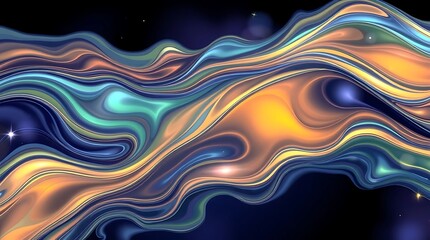 An abstract illustration with a soft bokeh effect, featuring a sparkling silhouette of a dollar bill amidst a colorful gradient background.