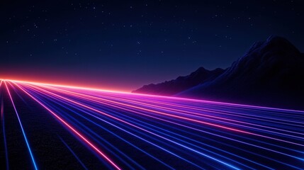 Glowing grid like laser structures in vibrant eye catching cyan and pink hues creating a futuristic neon infused digital background with a surreal psychedelic aesthetic