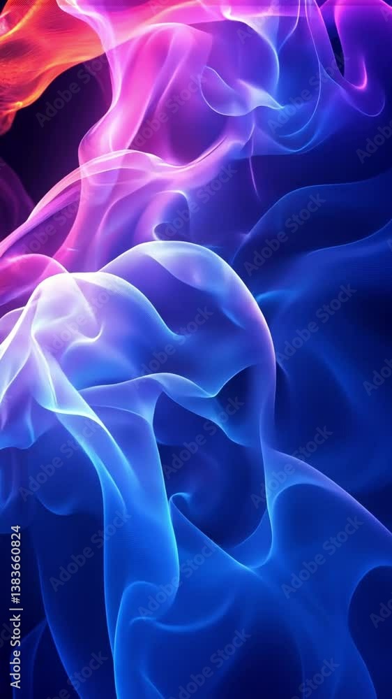 Aufkleber dynamic bright abstract background showcasing flowing colors and futuristic textures