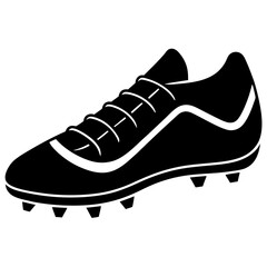 sports cleats silhouette vector illustrator 