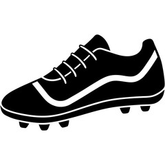 sports cleats silhouette vector illustrator 