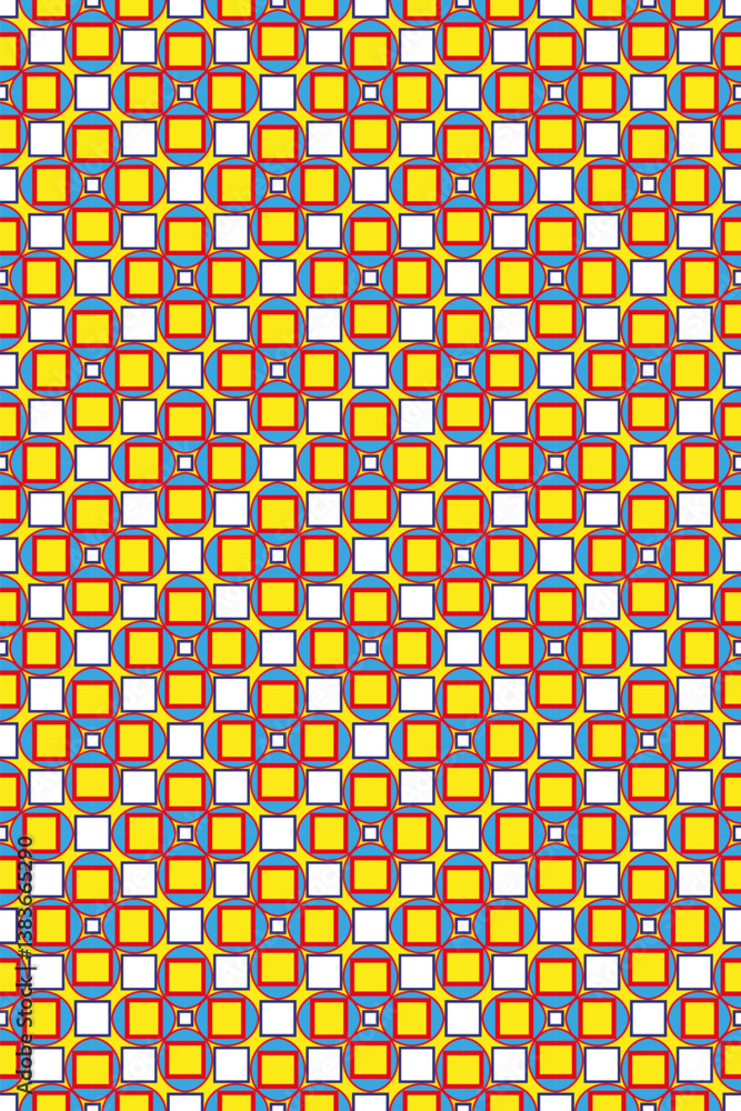 Poster abstract vector background with seamless geometric pattern of simple shapes. stylish vector texture