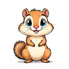 Fototapeta premium Adorable Cartoon Gopher Vector Illustration