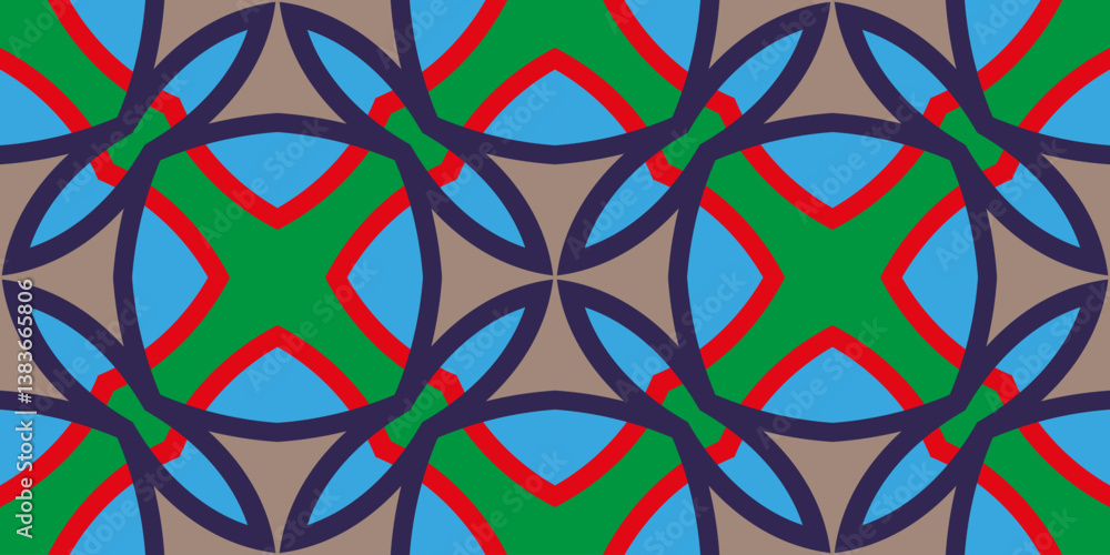 Poster abstract vector background with seamless geometric pattern of simple shapes. stylish vector texture