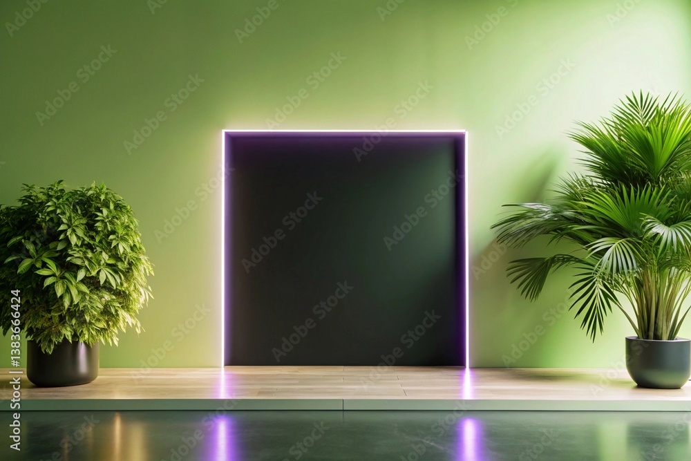 Aufkleber ultraviolet abstract gradient with a dark glow, creating a modern, empty background wallpaper templa