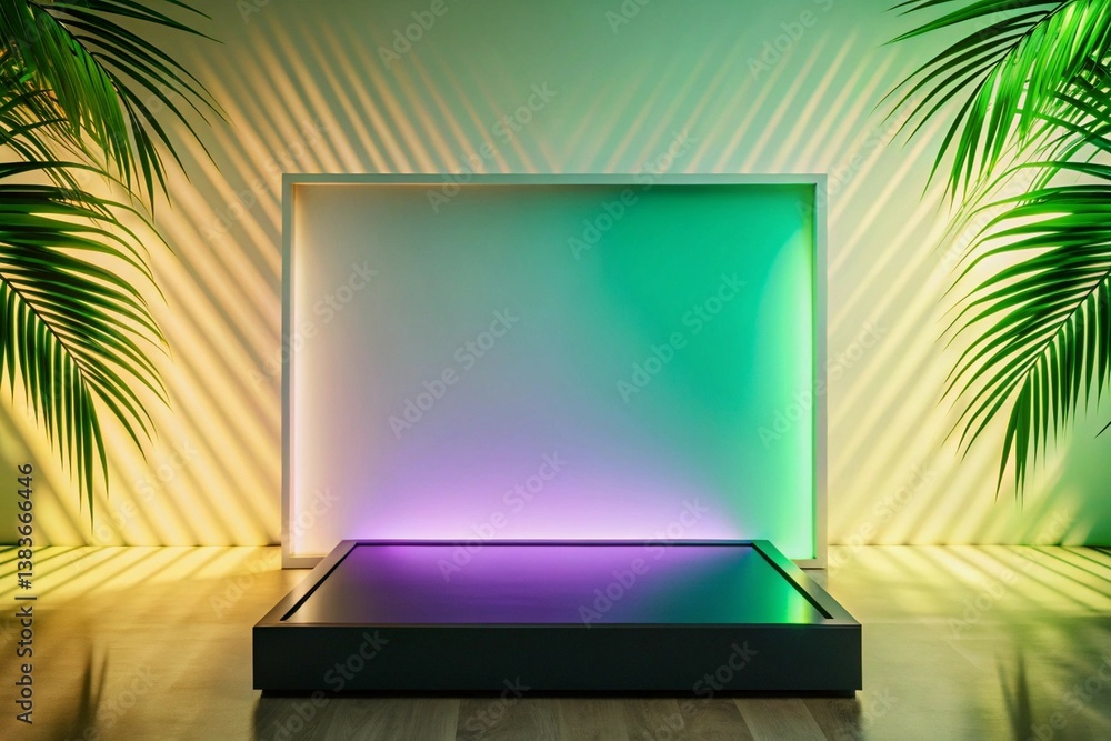 Poster ultraviolet abstract gradient with a dark glow, creating a modern, empty background wallpaper templa