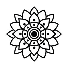 India Mandela Line Art