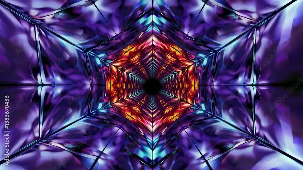 Aufkleber abstract geometric pattern with vibrant colors creating a hypnotic visual experience