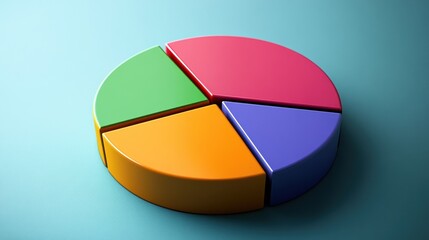 Colorful 3D Pie Chart Data Visualization