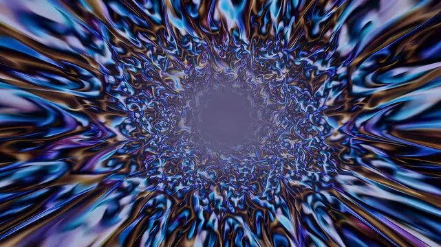 Abstract Spiral Tunnel with Vibrant Colors and Smooth Blended Patterns