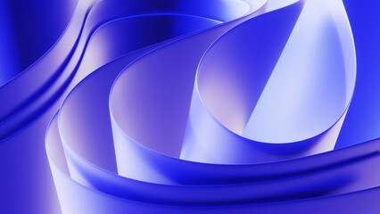 3d render, abstract modern blue background, folded cloth macro, fashion wallpaper with wavy layers and ruffles