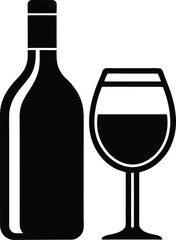 Wine and Glass Icon