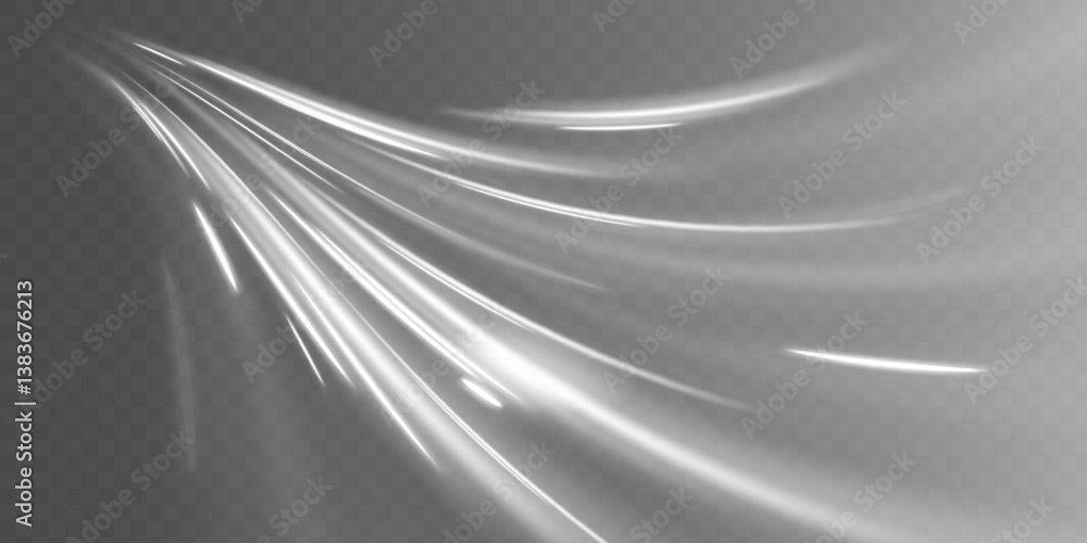 Poster white shiny sparks of spiral wave. imitation of the exit of cold air from the air conditioner. vecto