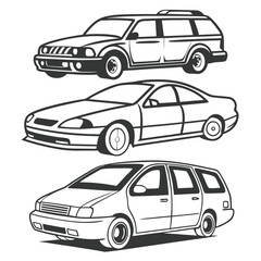 simple-car-icon-collection-isolated-on-a-white-bac.eps