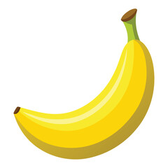 Banana vector in white background