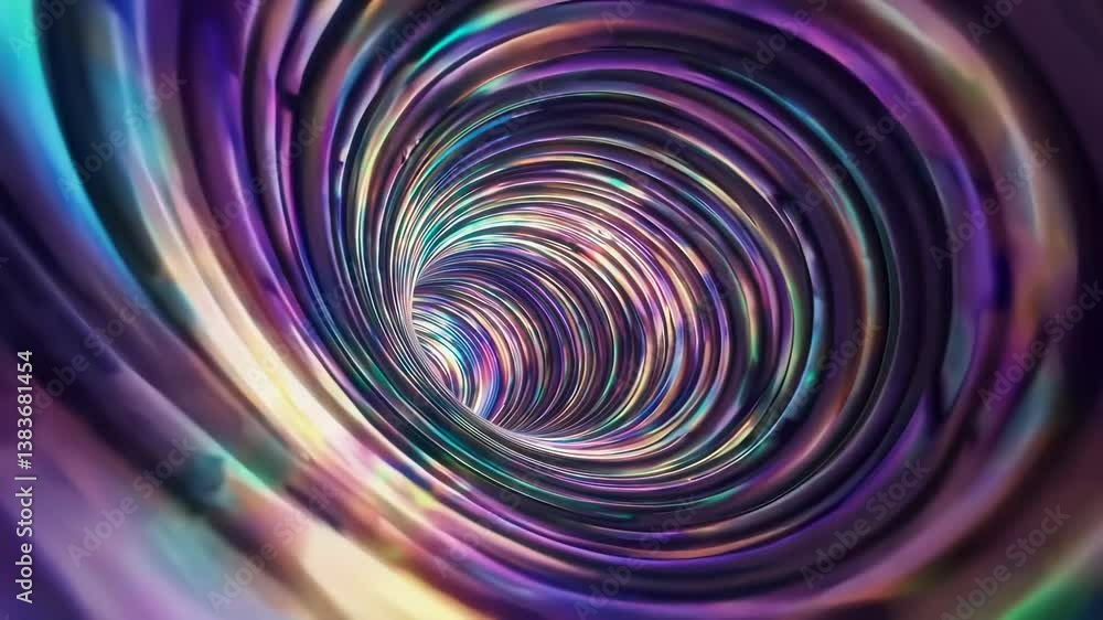 Aufkleber abstract colorful swirling tunnel with vibrant hues and dynamic patterns
