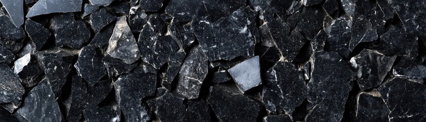 Textured black stone surfaces for modern architectural designs.