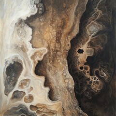 Fluid Serenity: Organic Abstract Art with Earthy Tones and Nature-Inspired Textures (4K Ultra-Detailed Tranquil Design)