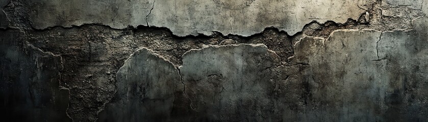 Textured wall with cracks showing weathered surface details.