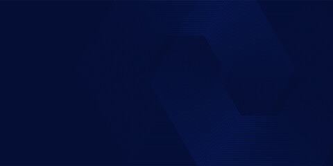 Abstract Blue Tech Finance Fintech Background Abstract Hexagon Pattern. Abstract Business Tech Science Modern