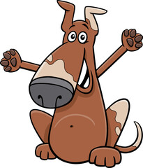 cartoon happy spotted dog comic animal character