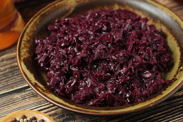 Rotkohl or red cabbage, traditional side dish in Southern Germany	