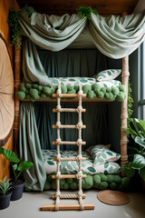 Biodegradable Kids’ Mushroom Bunk: Embrace Diverse Eco Values with Whimsical, Natural Inspiration