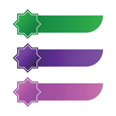 Three Islamic-Inspired Banner Templates with Gradient Colors