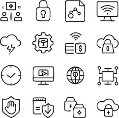 Digitalisation Icons Vector Art