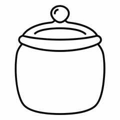 Cookie Jar Outline Coloring Book Page Line Art