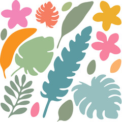 Floral seamless pattern minimalist flat design vector 