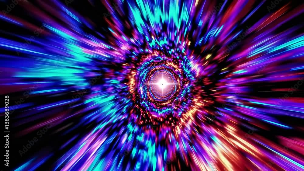 Poster abstract light spiral motion background with dynamic blue and purple patterns