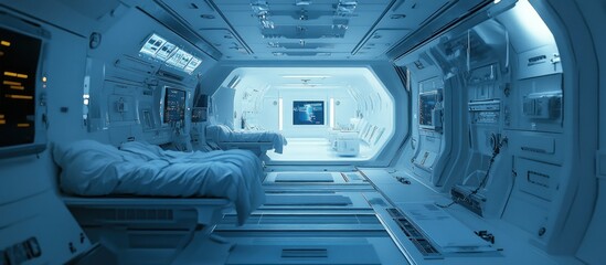 Futuristic Medical Bay in a Spaceship