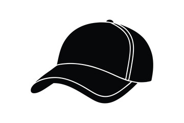 Silhouette art design of a trucker cap icon illustration.eps