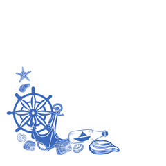 Seashell Frame Clipart Set – Hand-Drawn Ocean Borders