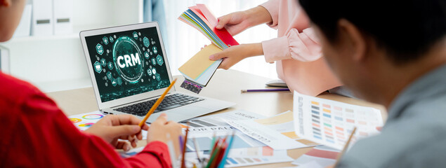 Customer relationship management system on brisk computer for CRM business and enterprise