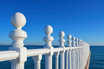 White balustrade on a pier