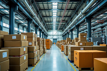 large storage room with boxes