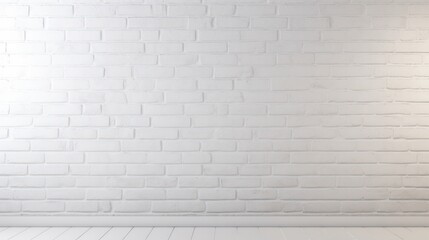 Fototapeta premium Minimalist white brick wall with soft lighting and subtle texture, ideal for website headers or modern designs