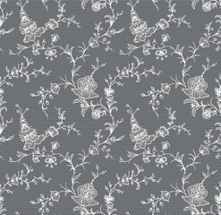 seamless lace floral ornament, vector illustration