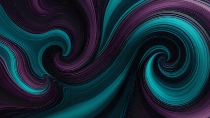 Fototapeta premium Deep liquid swirl of midnight teal and smoky plum, creating a moody and luxurious abstract background.