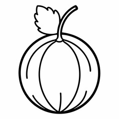 Gooseberry Outline Coloring Book Page Line Art Drawing