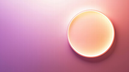 Obraz premium Illuminated Circle on Gradient Background
