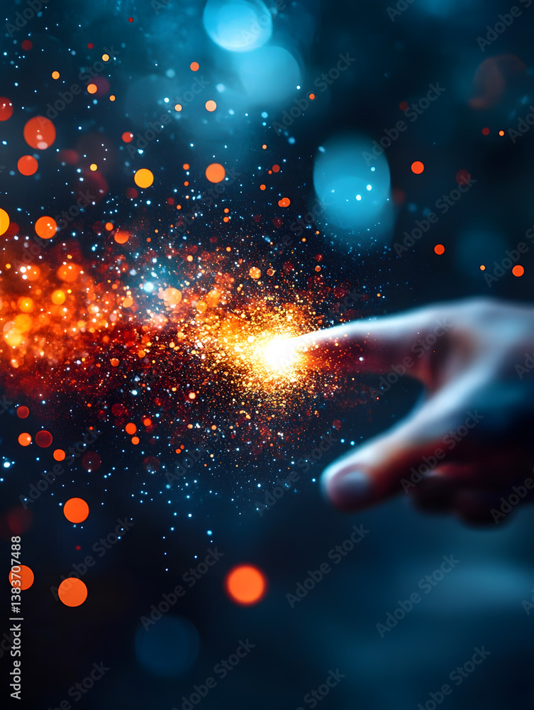 Poster digital transformation catalyst innovative touch technology visualizing data disruption through kine